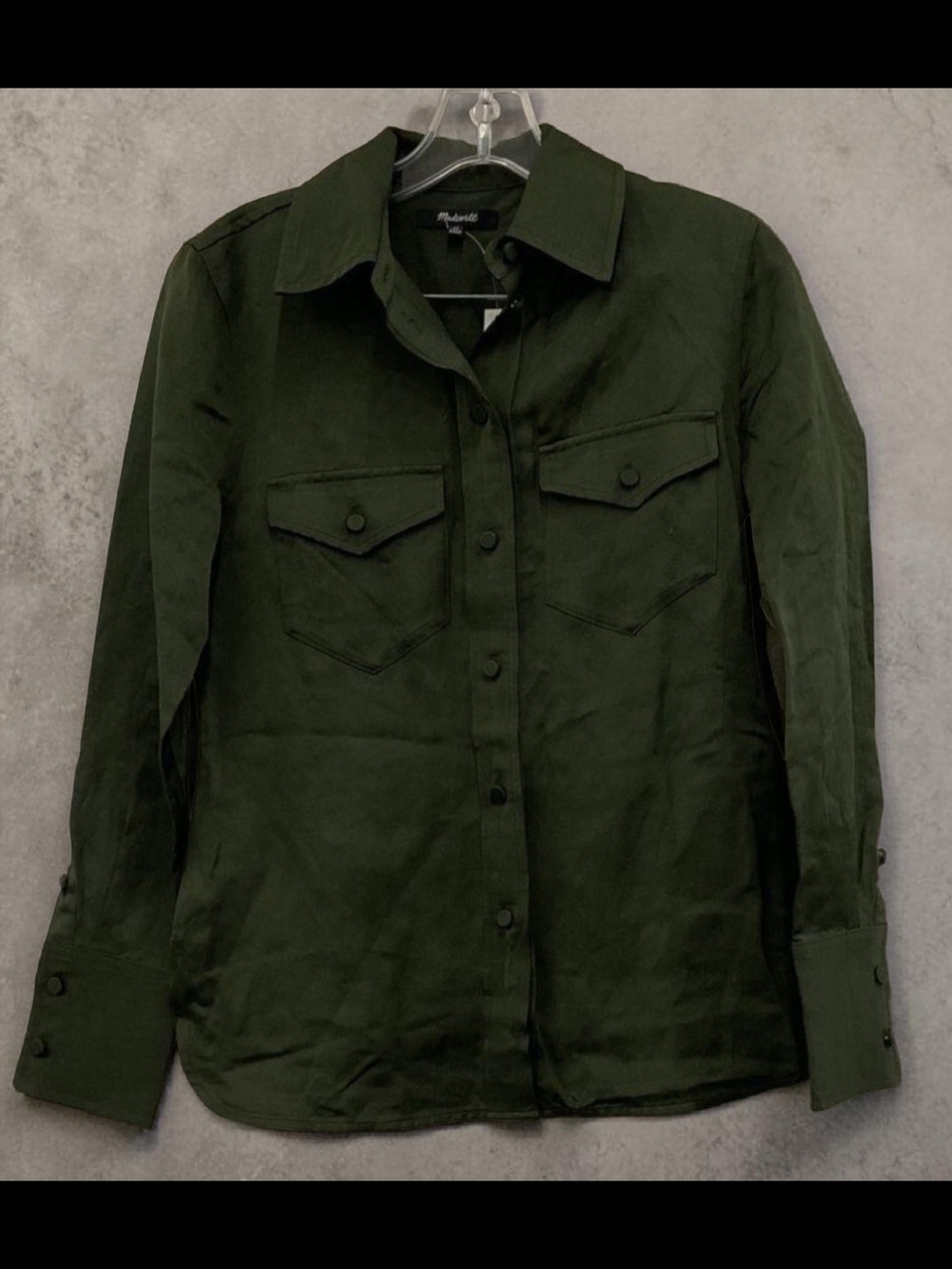 Madewell Dark Olive Western Shirt NWT